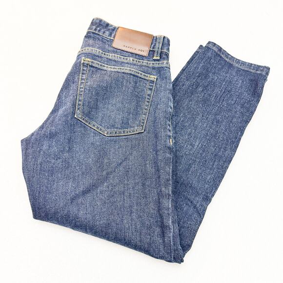 Dapper Boi Dark Wash Denim Straight Jeans Zip Fly Size 30 EUC - Picture 7 of 7